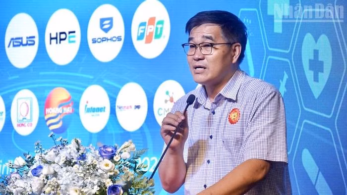 Đại diện Bệnh viện Truyền máu huyết học TP.HCM nhấn mạnh vai trò của hợp tác trong vận hành hệ thống số.