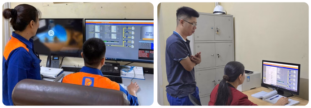 Đội ngũ kỹ thuật theo dõi sát sao hệ thống tuyến ống dẫn nhiên liệu