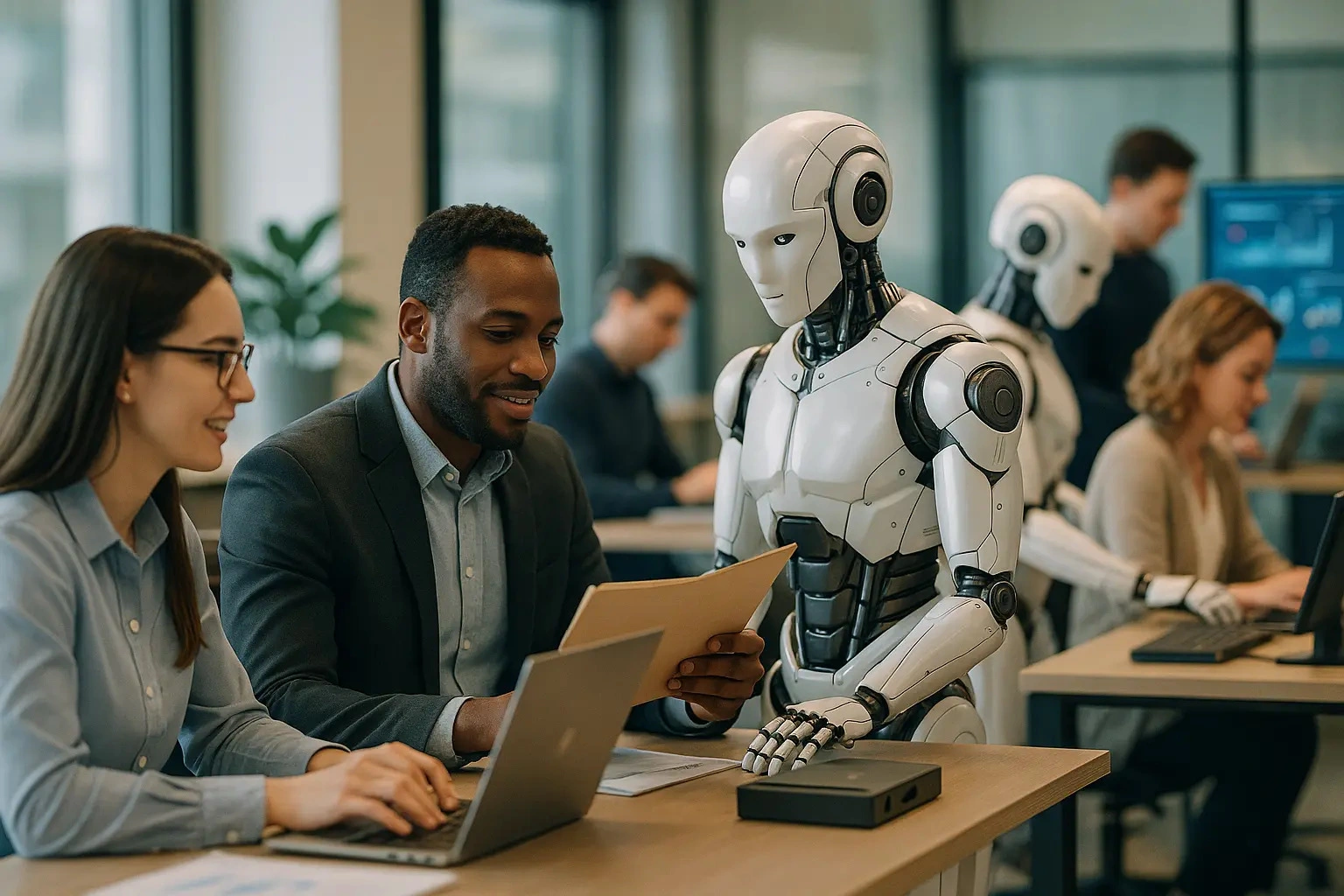 AI hiện tại đóng vai trò hỗ trợ hơn là thay thế hoàn toàn vai trò của con người trong doanh nghiệp (Ảnh: A.S.).